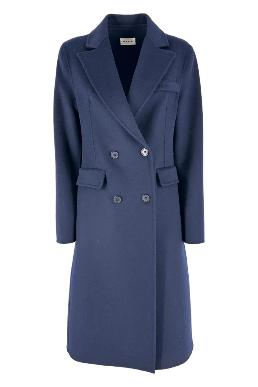 Cappotto donna in double blu