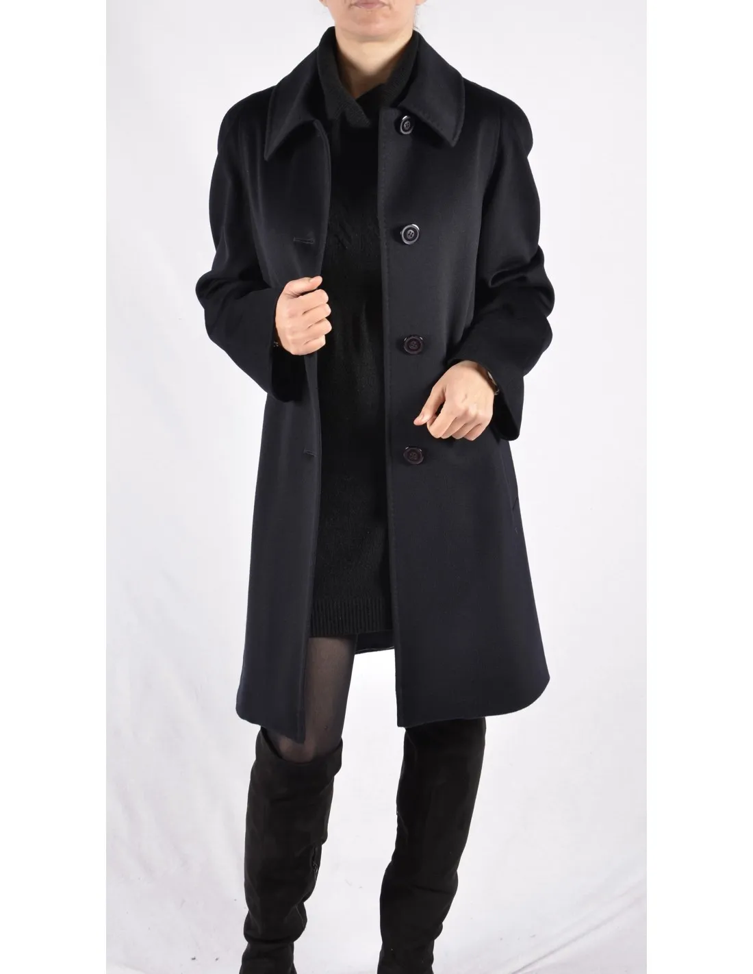 Cappotto donna in lana loropiana mod dalila blu