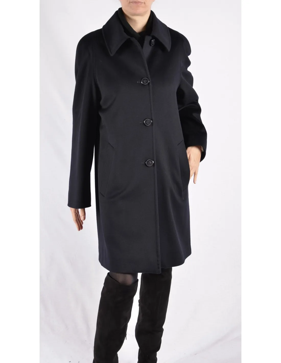 Cappotto donna in lana loropiana mod dalila blu