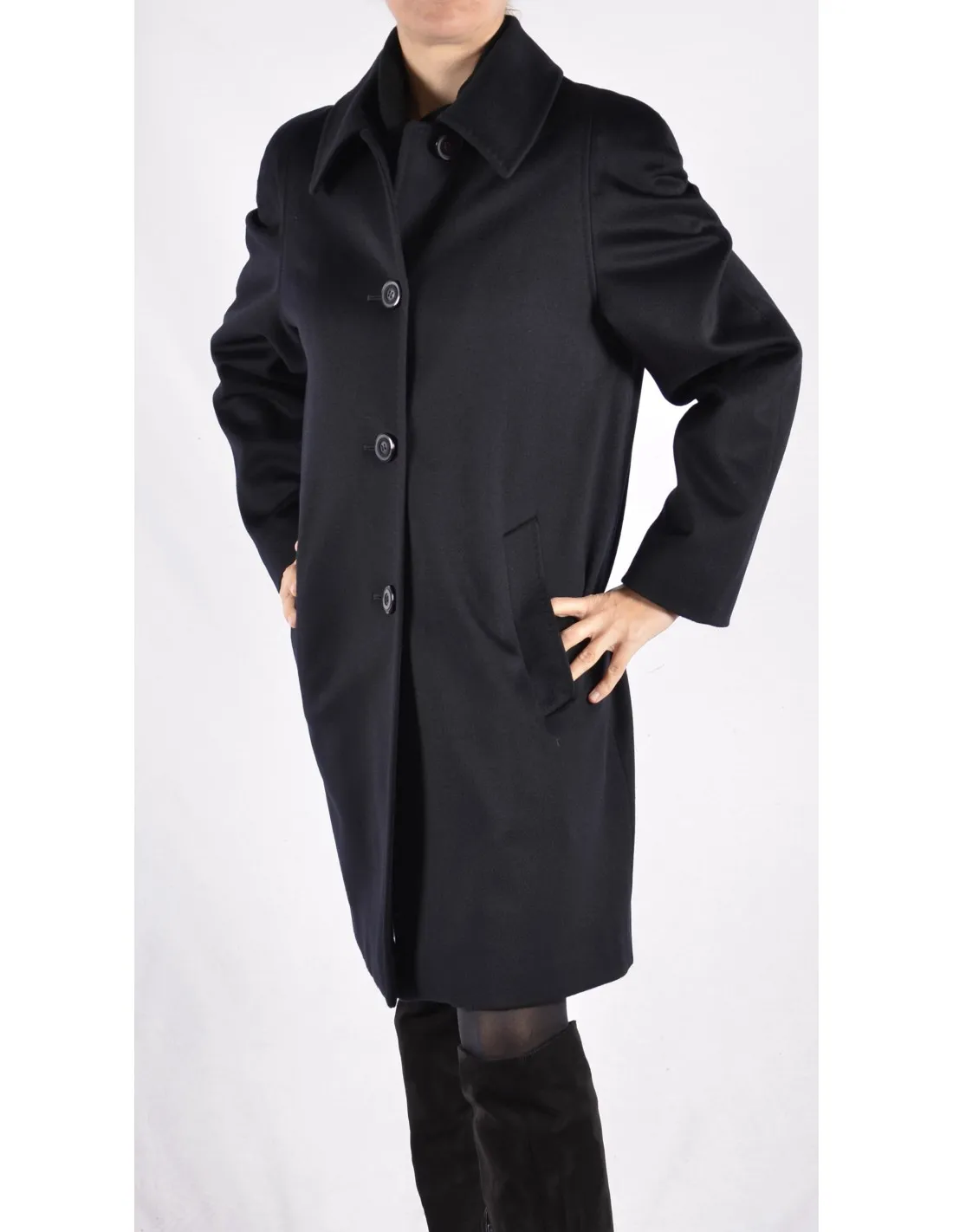 Cappotto donna in lana loropiana mod dalila blu