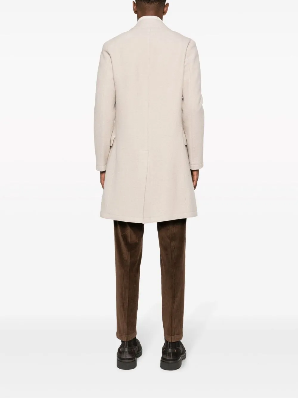 cappotto doppiopetto avorio