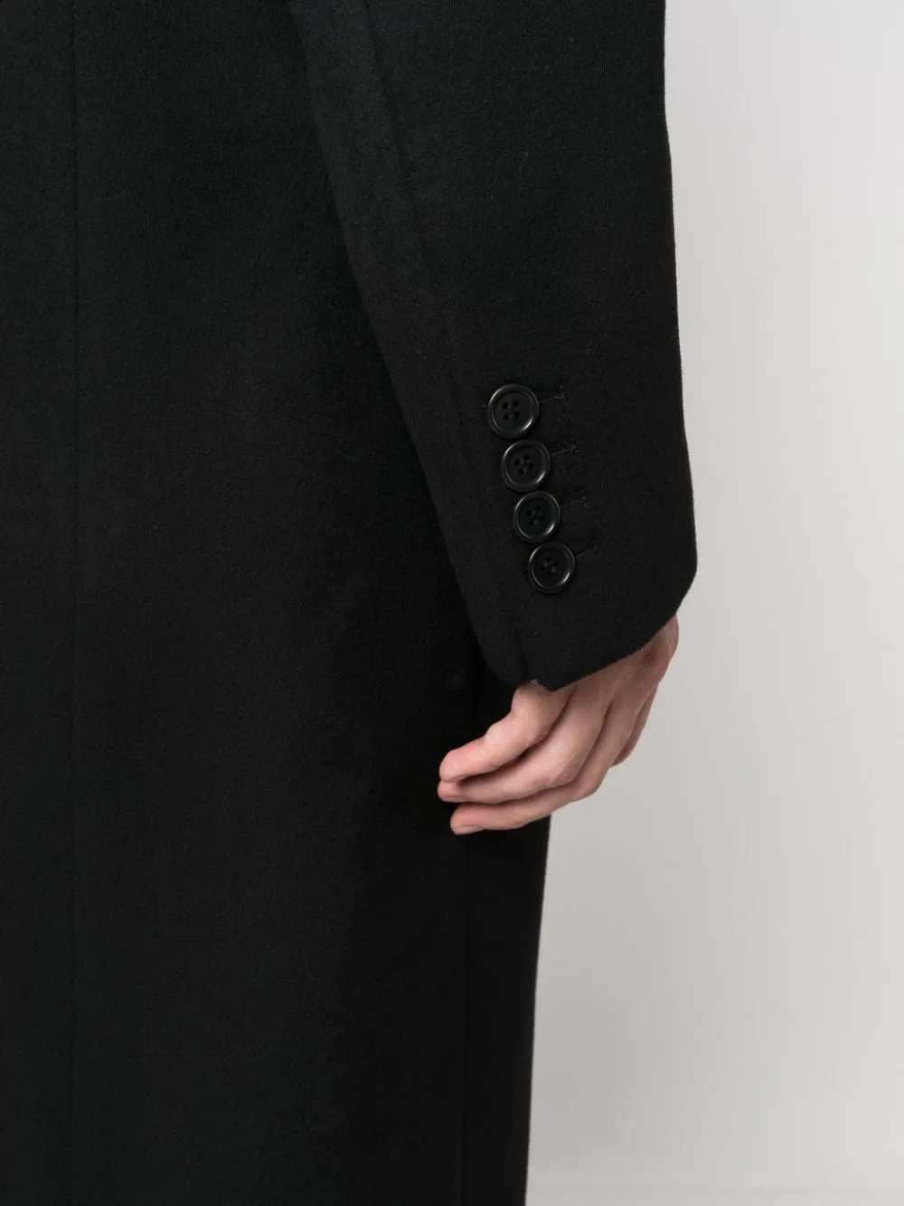 cappotto doppiopetto nero