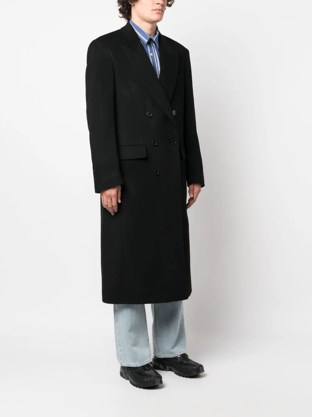 cappotto doppiopetto nero