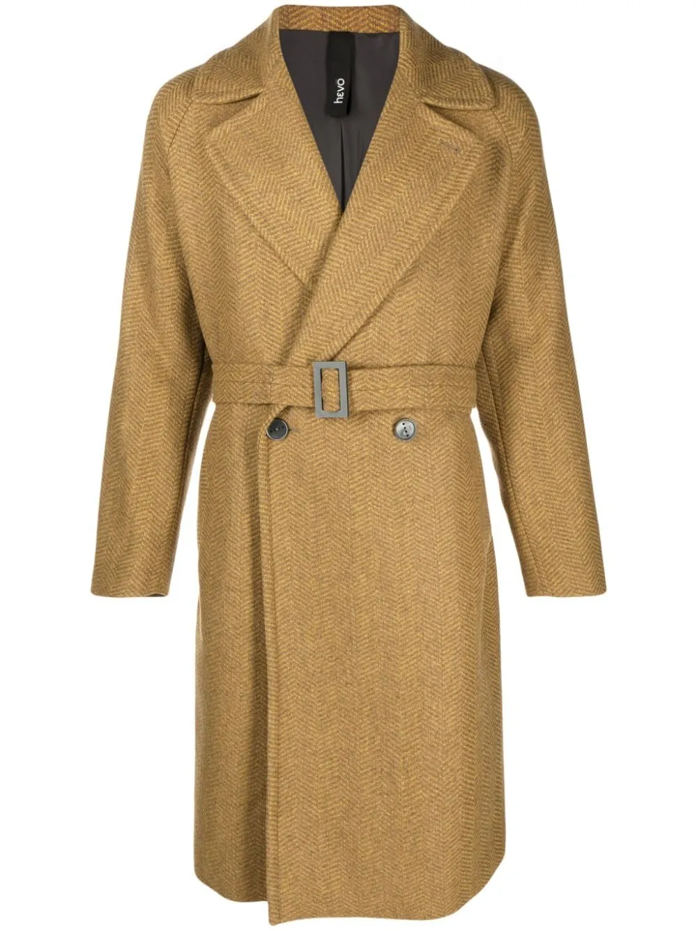 cappotto giallo mostarda con cintura