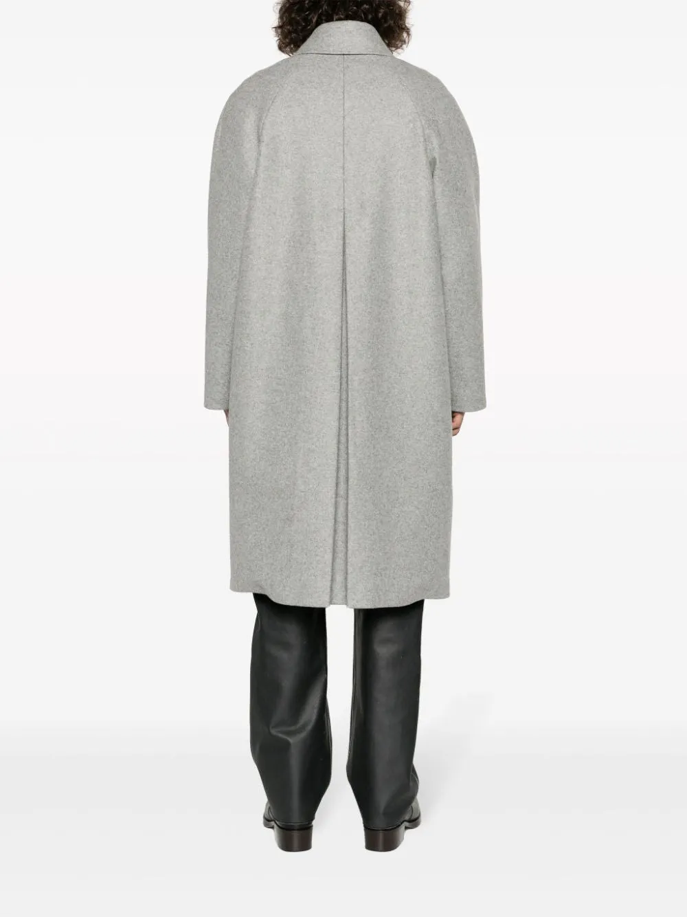 cappotto grigio chiaro monopetto