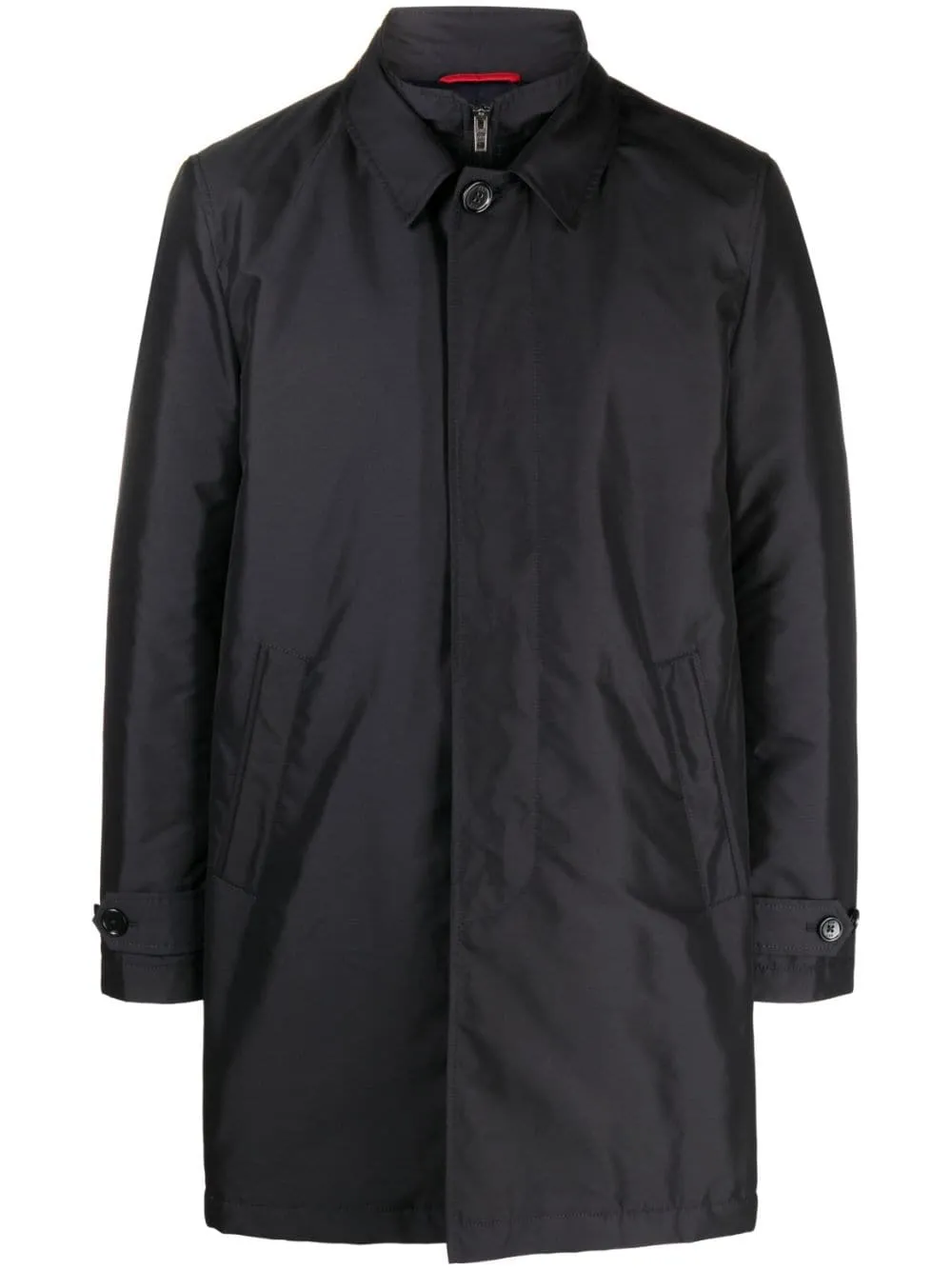 cappotto impermeabile blu