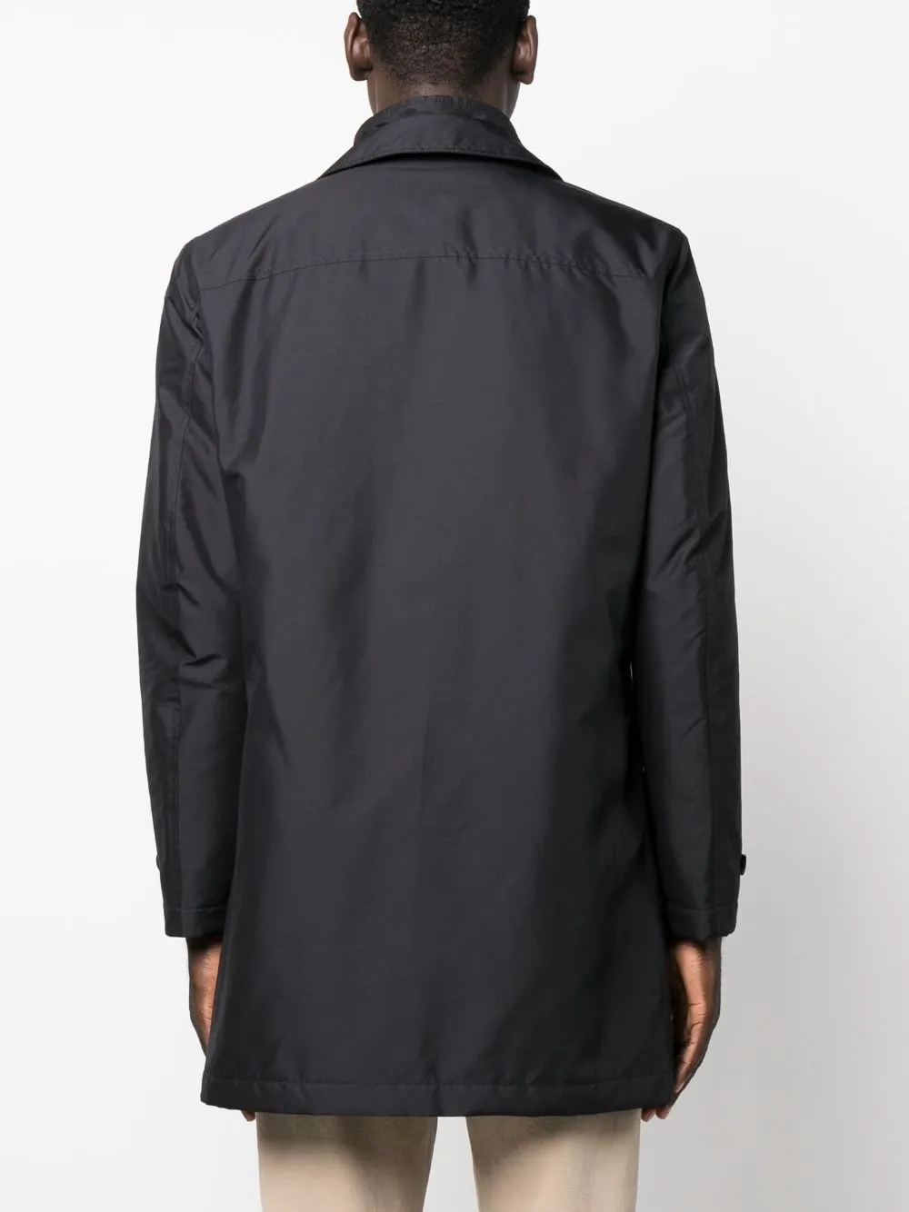 cappotto impermeabile blu