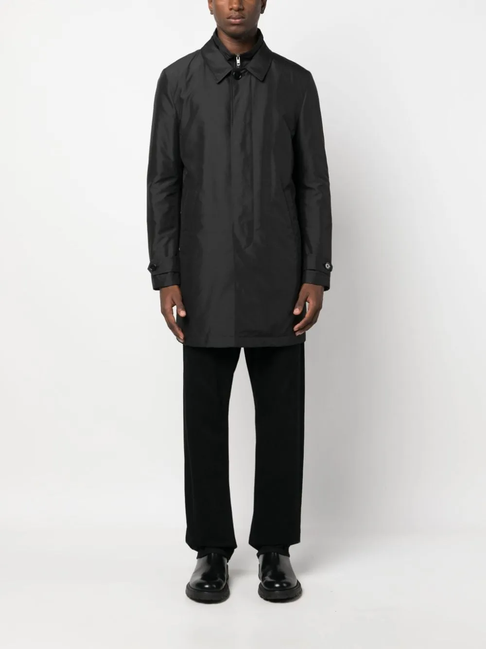cappotto impermeabile nero