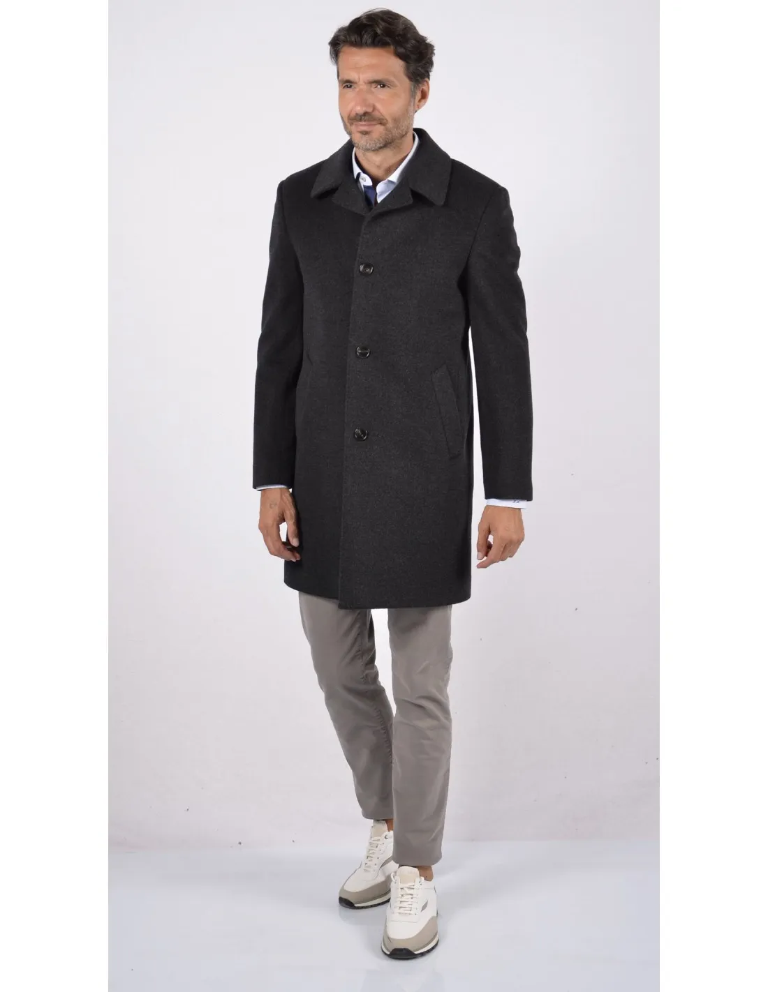 Cappotto in lana GRIGIO Mod Milano UK ANC A / I