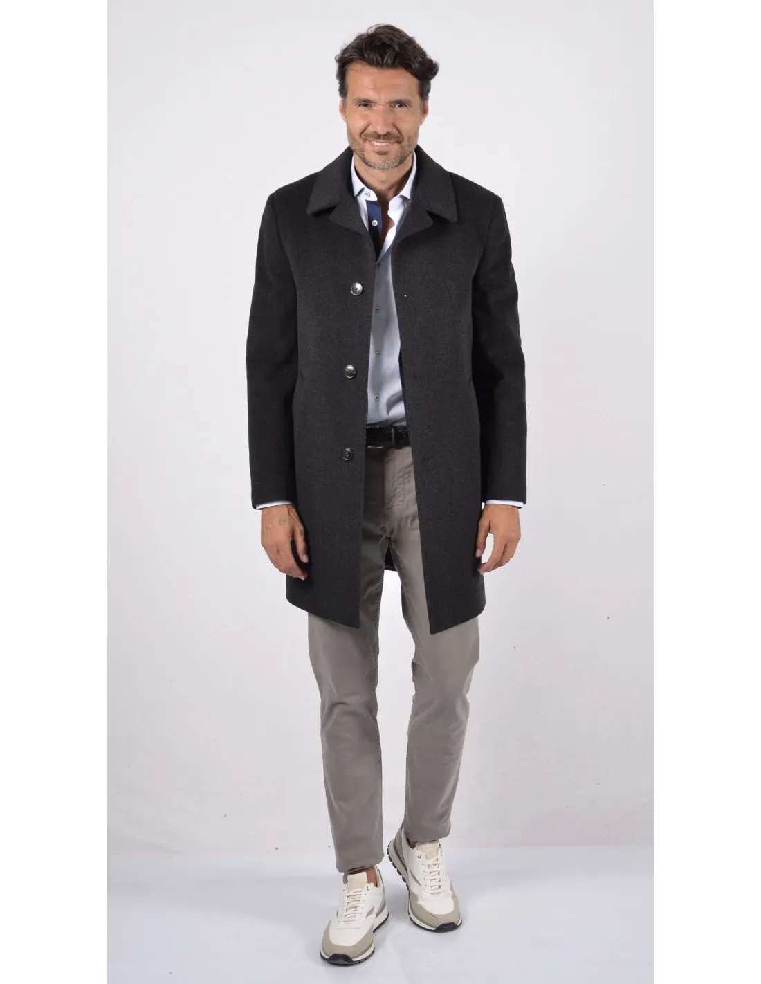 Cappotto in lana GRIGIO Mod Milano UK ANC A / I