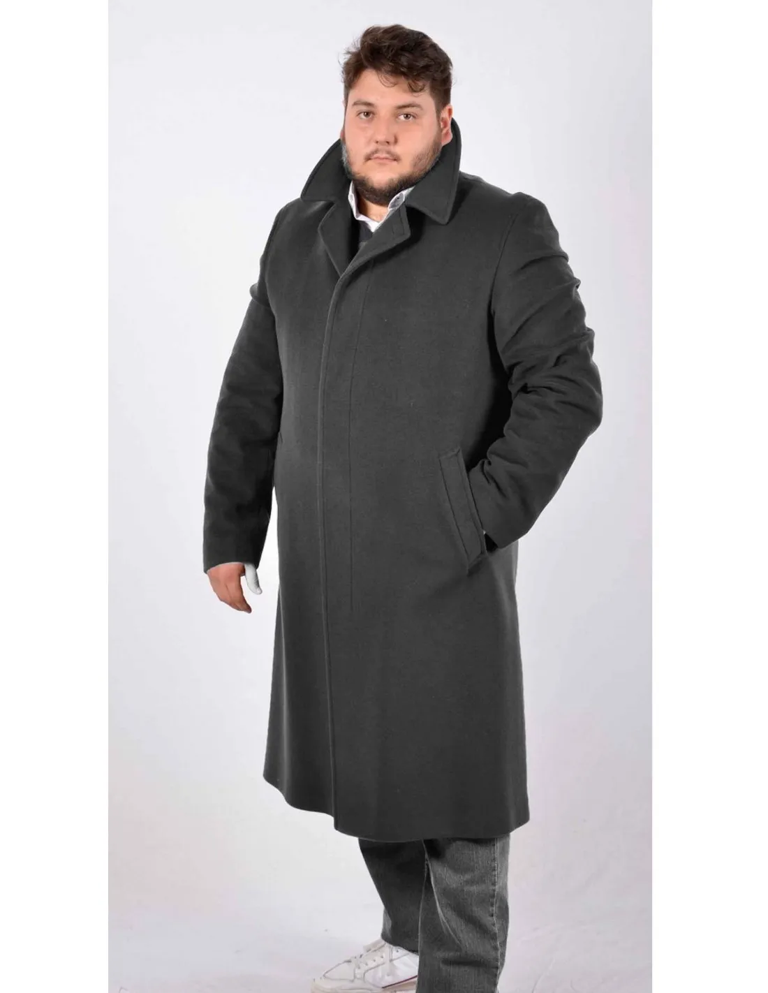 Cappotto in lana Grigio Mod Rimini A/I comodo A / I