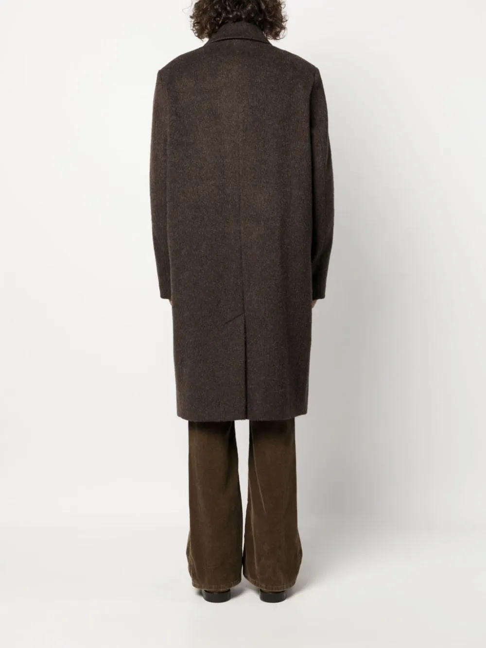 cappotto marrone monopetto