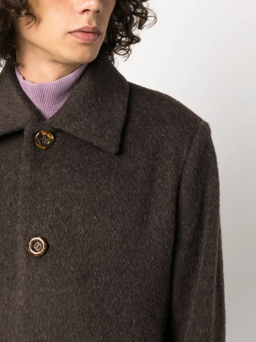 cappotto marrone monopetto
