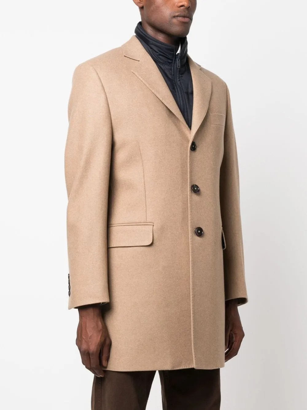 cappotto monopetto beige