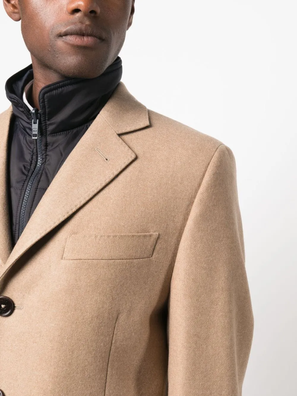 cappotto monopetto beige