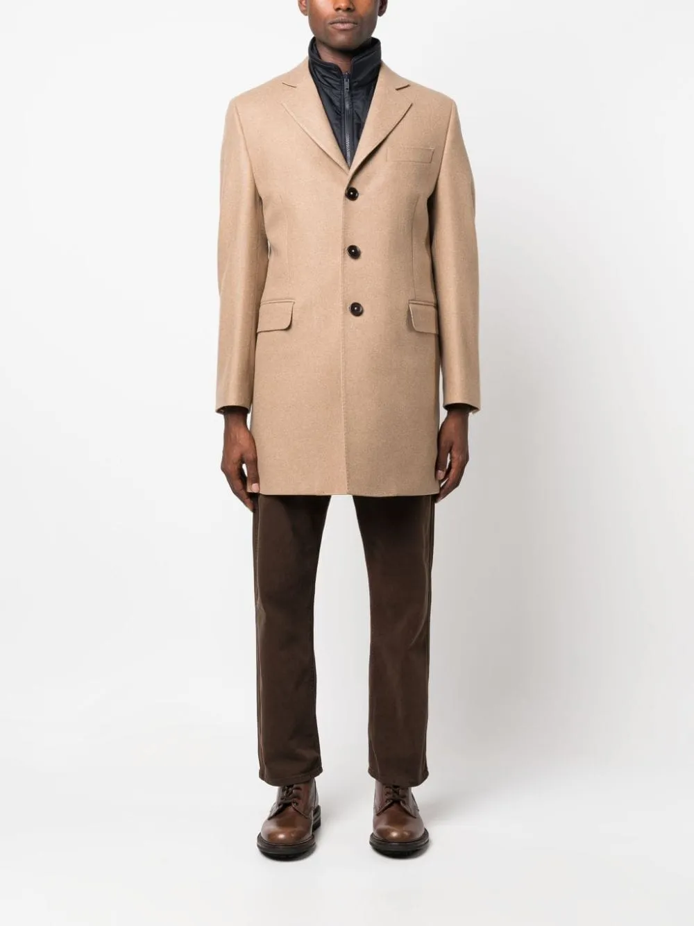cappotto monopetto beige