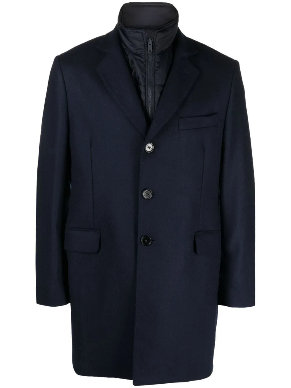 cappotto monopetto blu