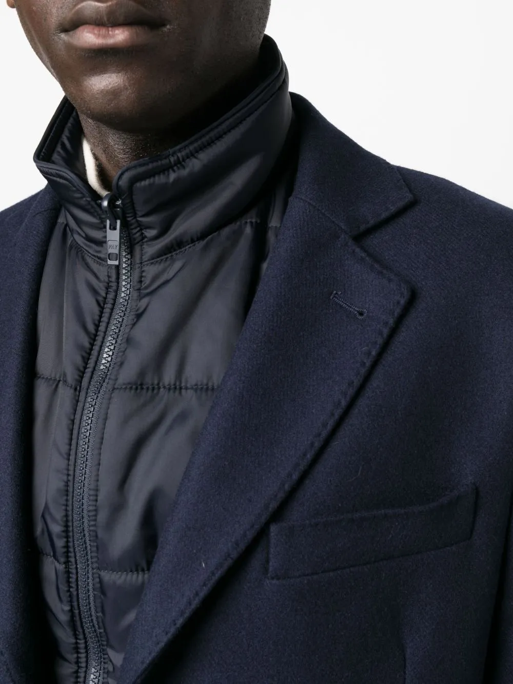 cappotto monopetto blu