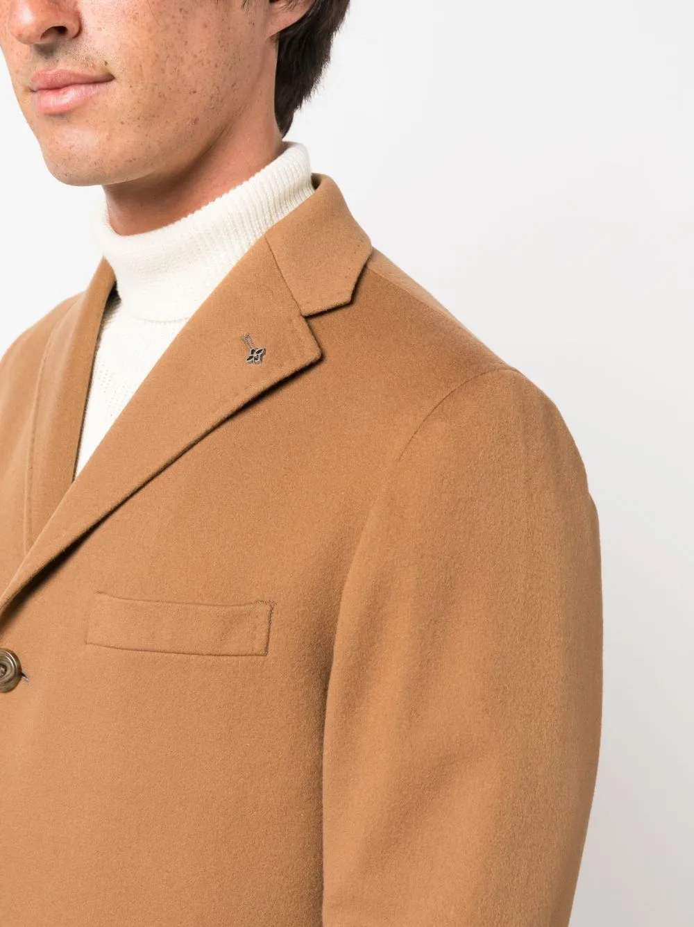 cappotto monopetto fango