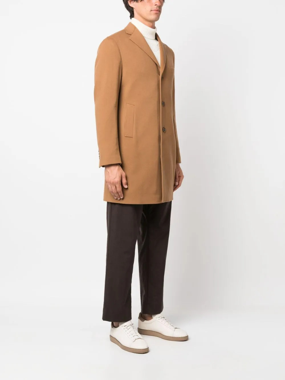 cappotto monopetto fango