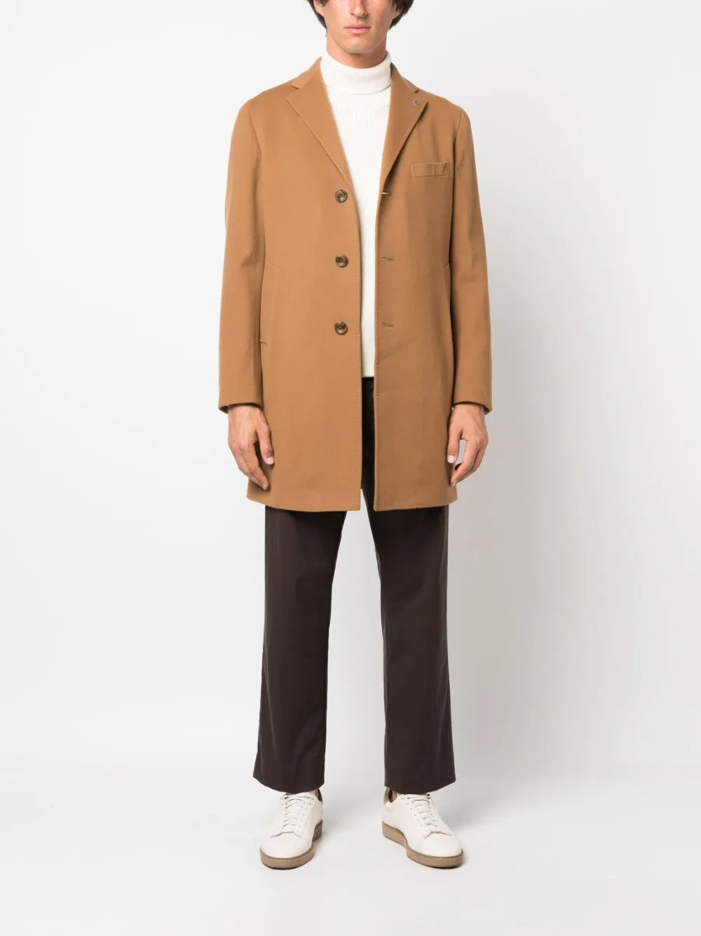 cappotto monopetto fango
