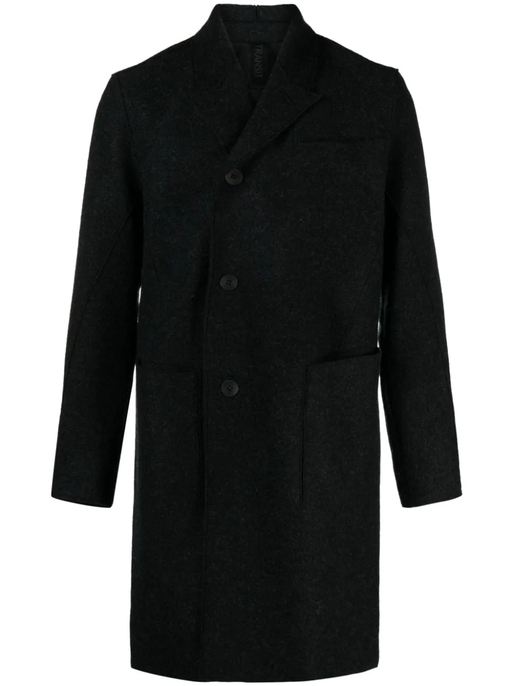cappotto monopetto grigio scuro