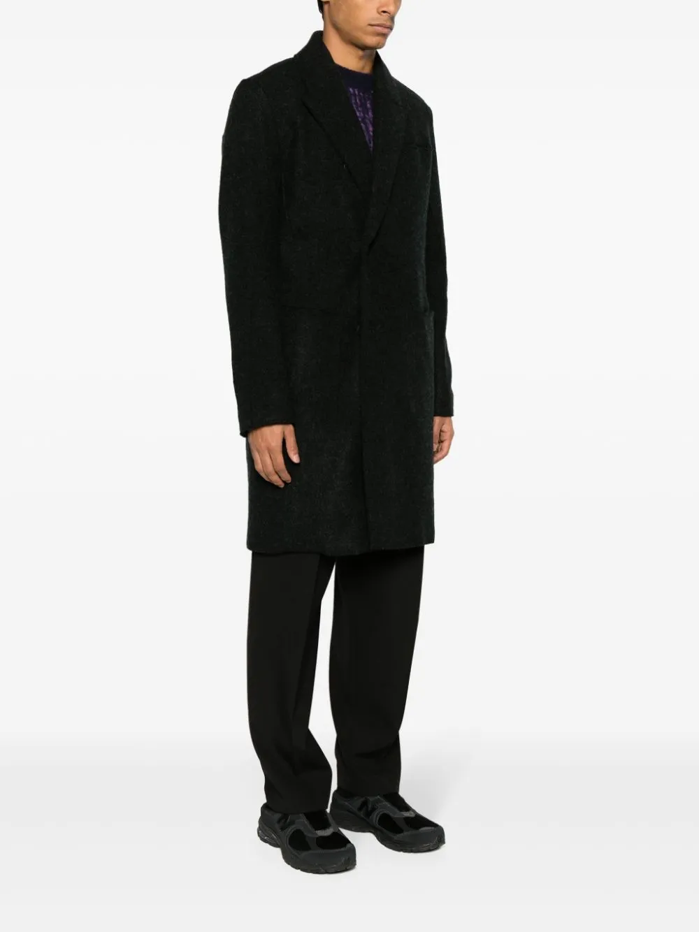 cappotto monopetto grigio scuro