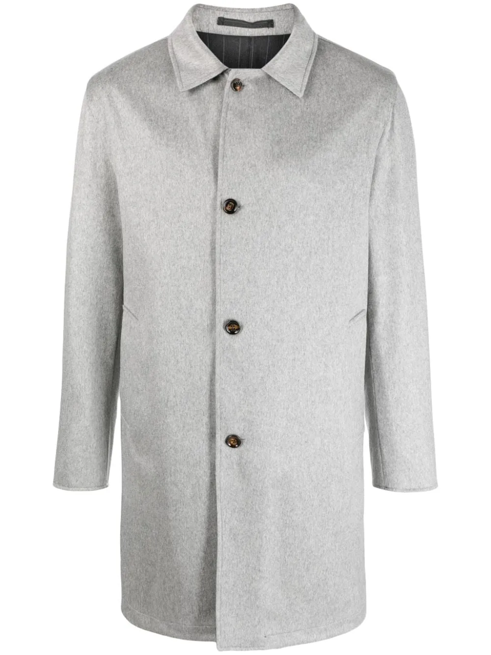 cappotto monopetto grigio