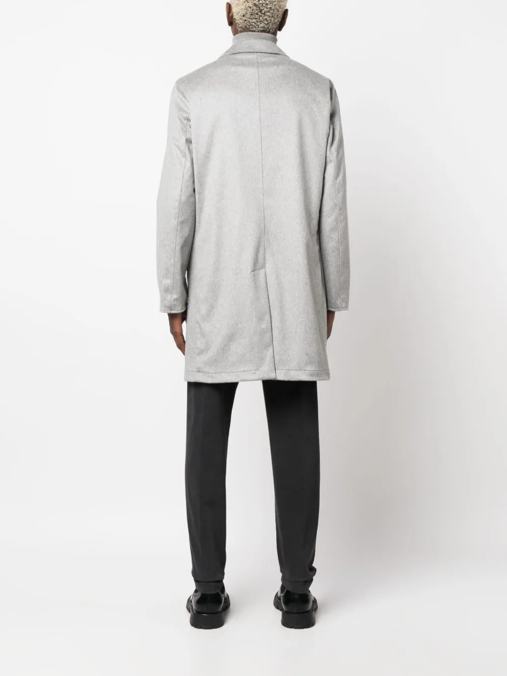 cappotto monopetto grigio