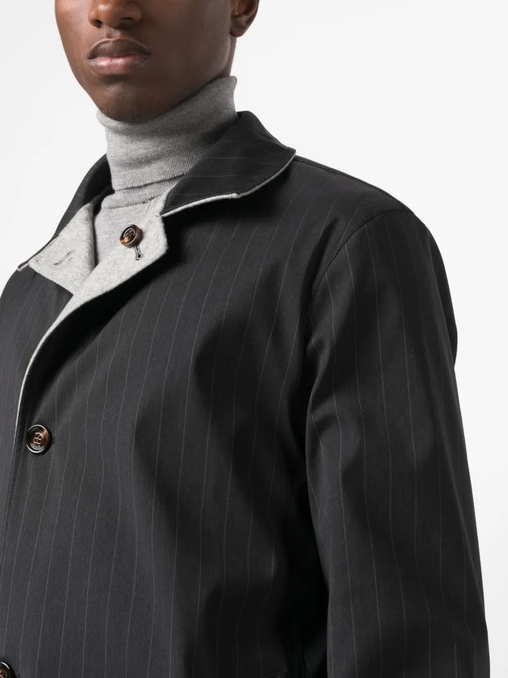 cappotto monopetto grigio