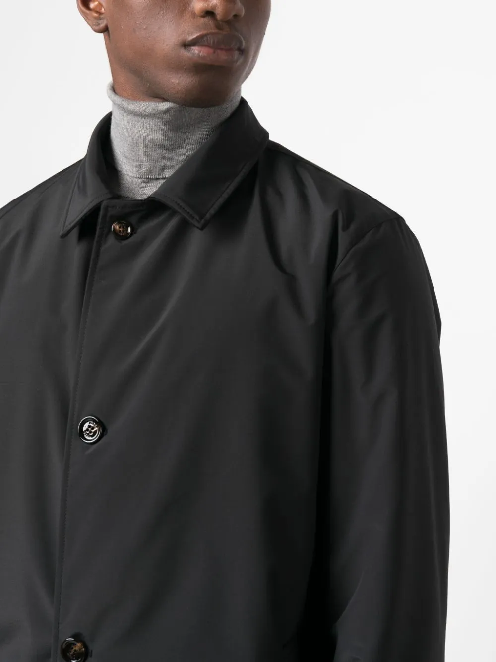 cappotto monopetto nero