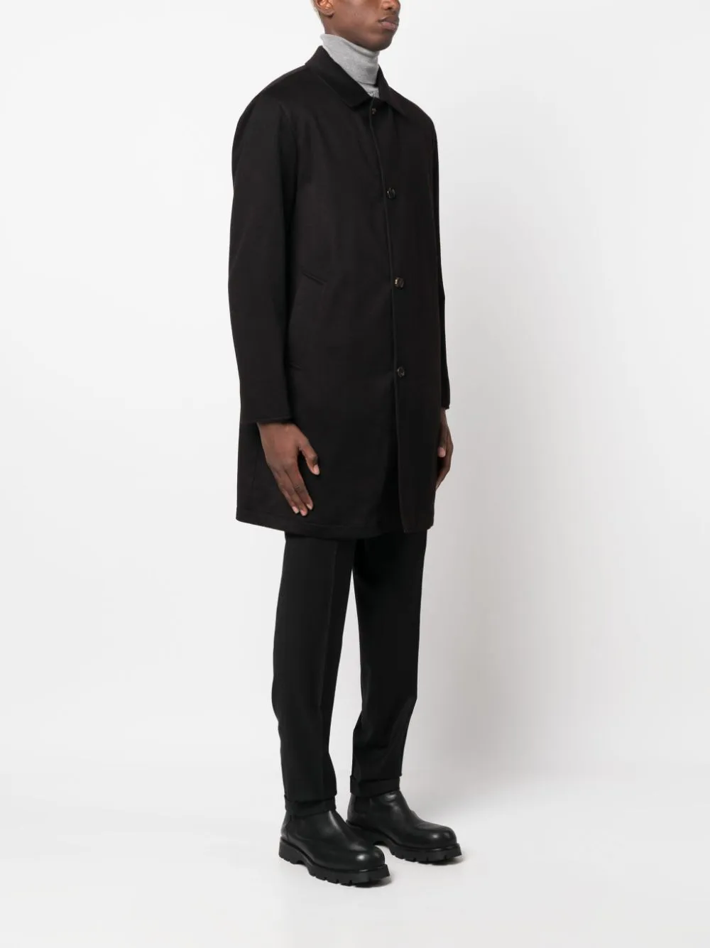 cappotto monopetto nero