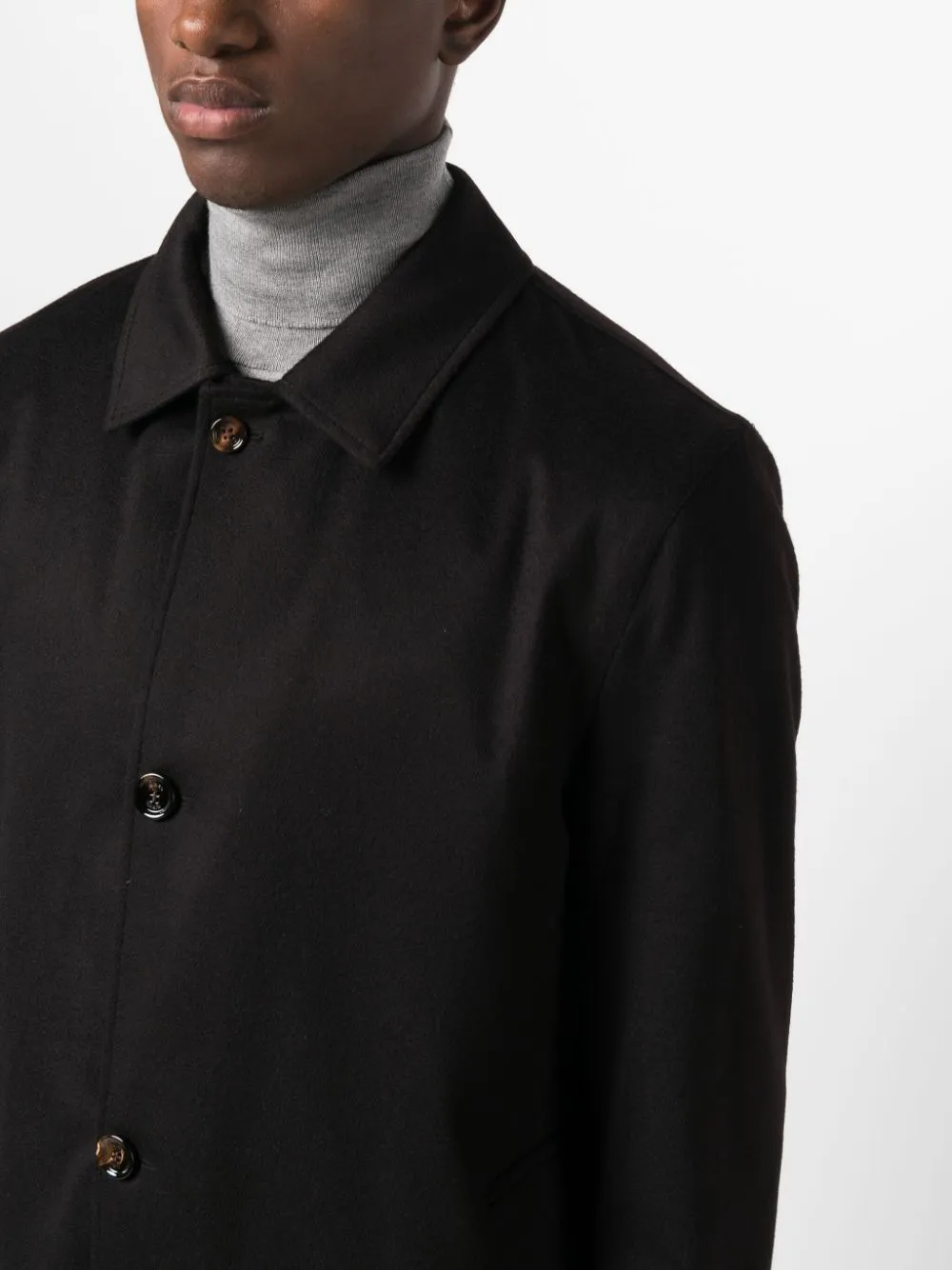 cappotto monopetto nero