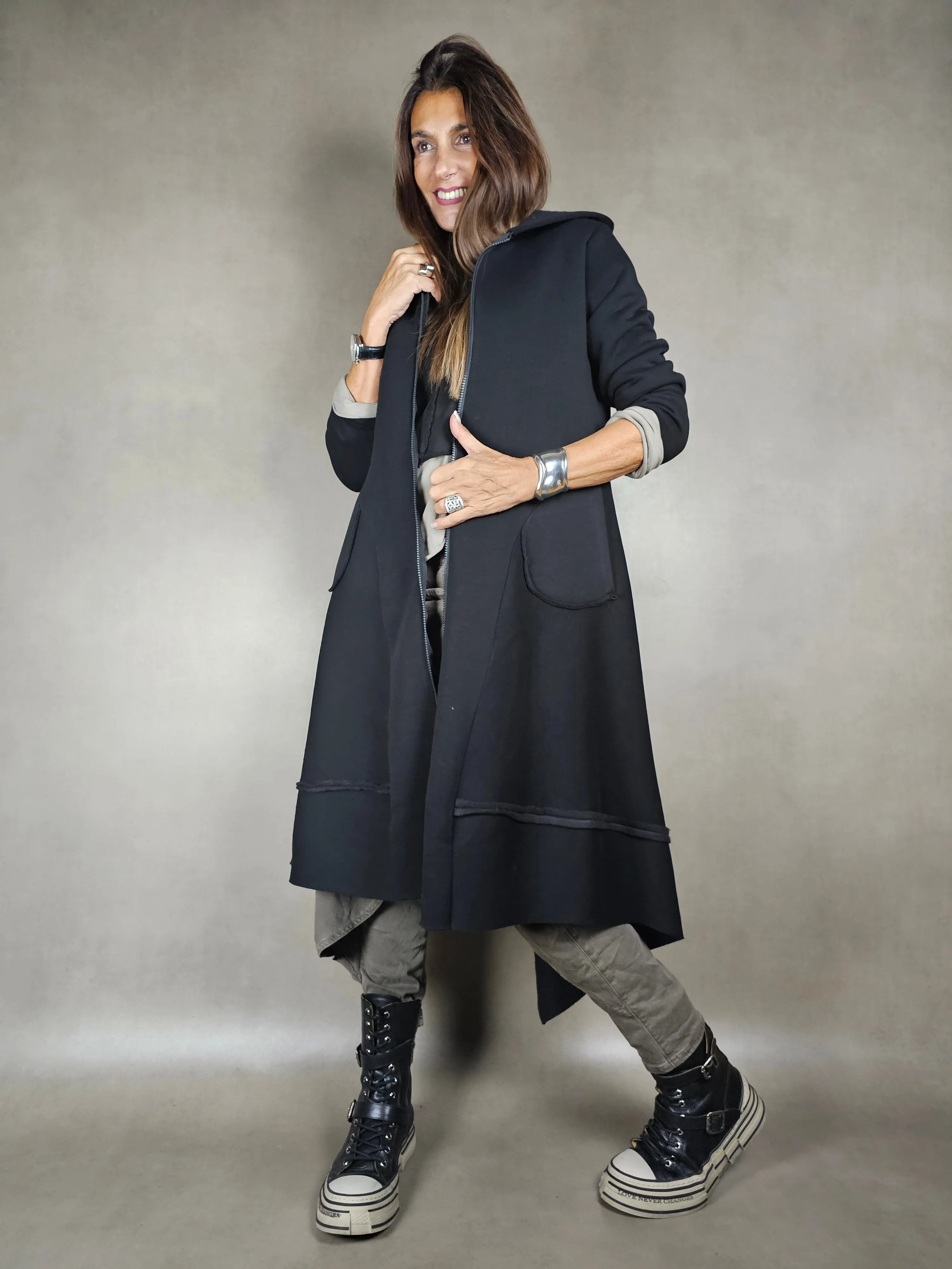 cappotto neoprene cappuccio 100co