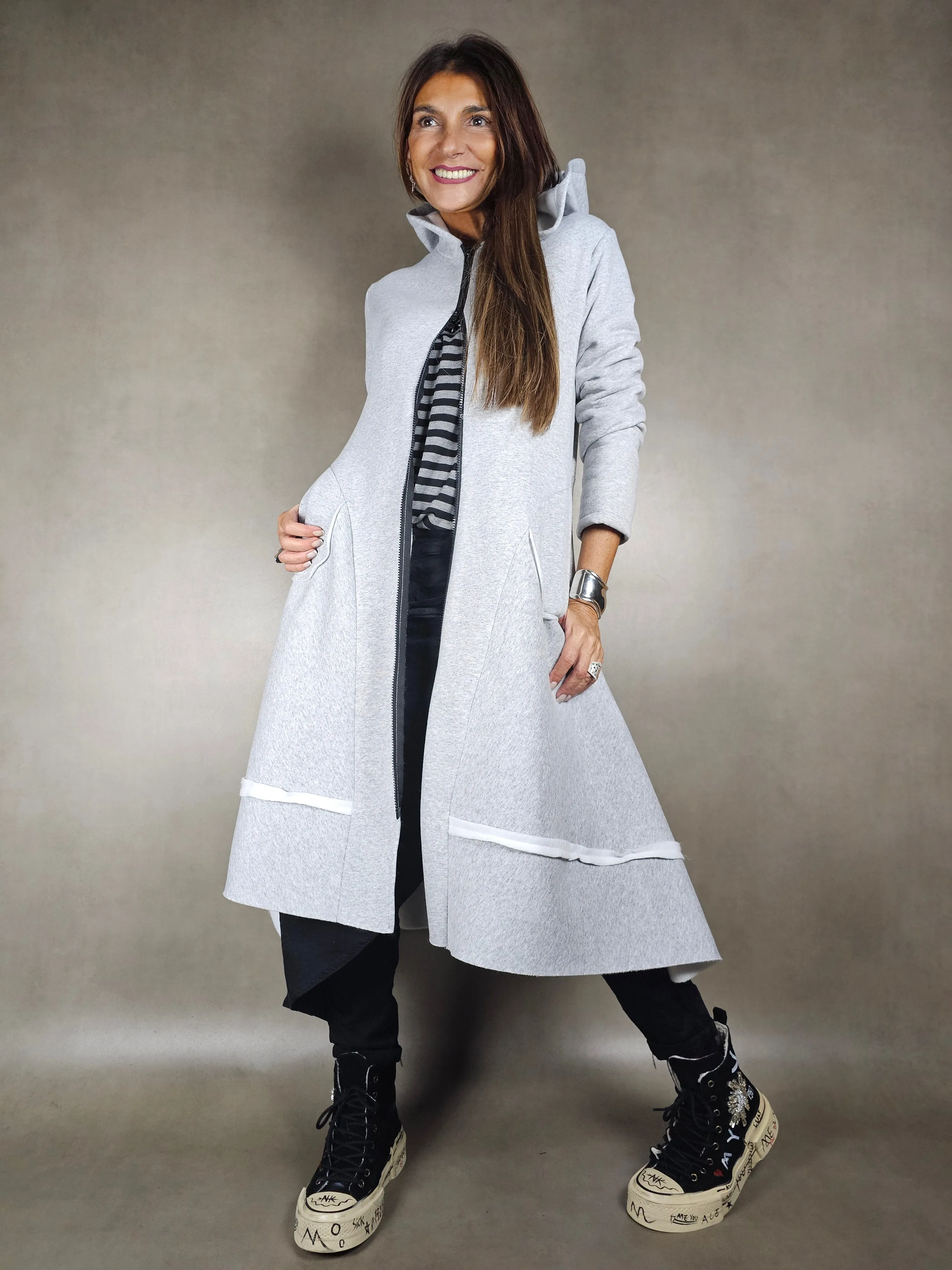 cappotto neoprene cappuccio 100co