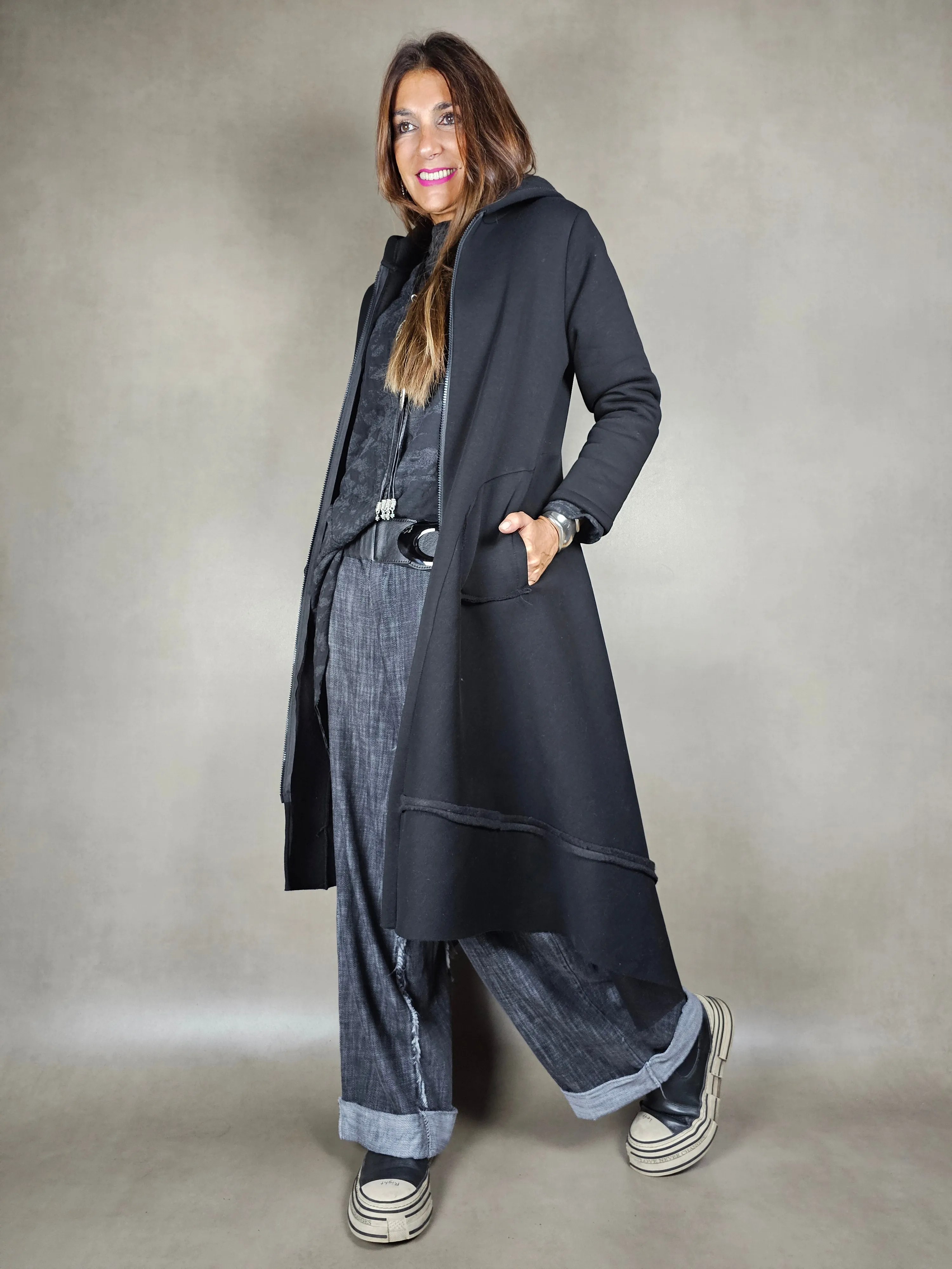 cappotto neoprene cappuccio 100co