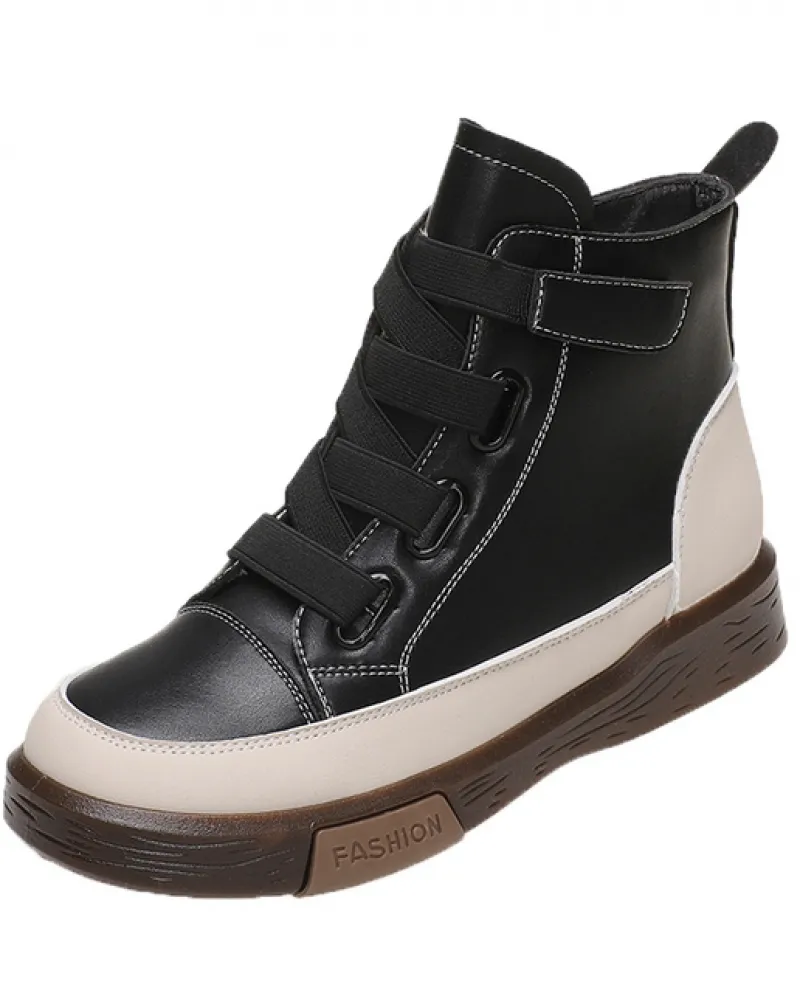 Casual Caviglia Sport Running Scarpe da donna Designer Trendy Autunno New Warm Walking Platform Flats Donna Stivali Pu Leather S