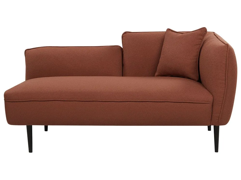 Chaise longue bouclé rosso destra CHEVANNES