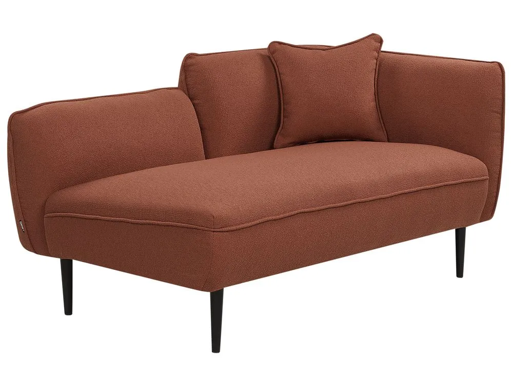 Chaise longue bouclé rosso destra CHEVANNES