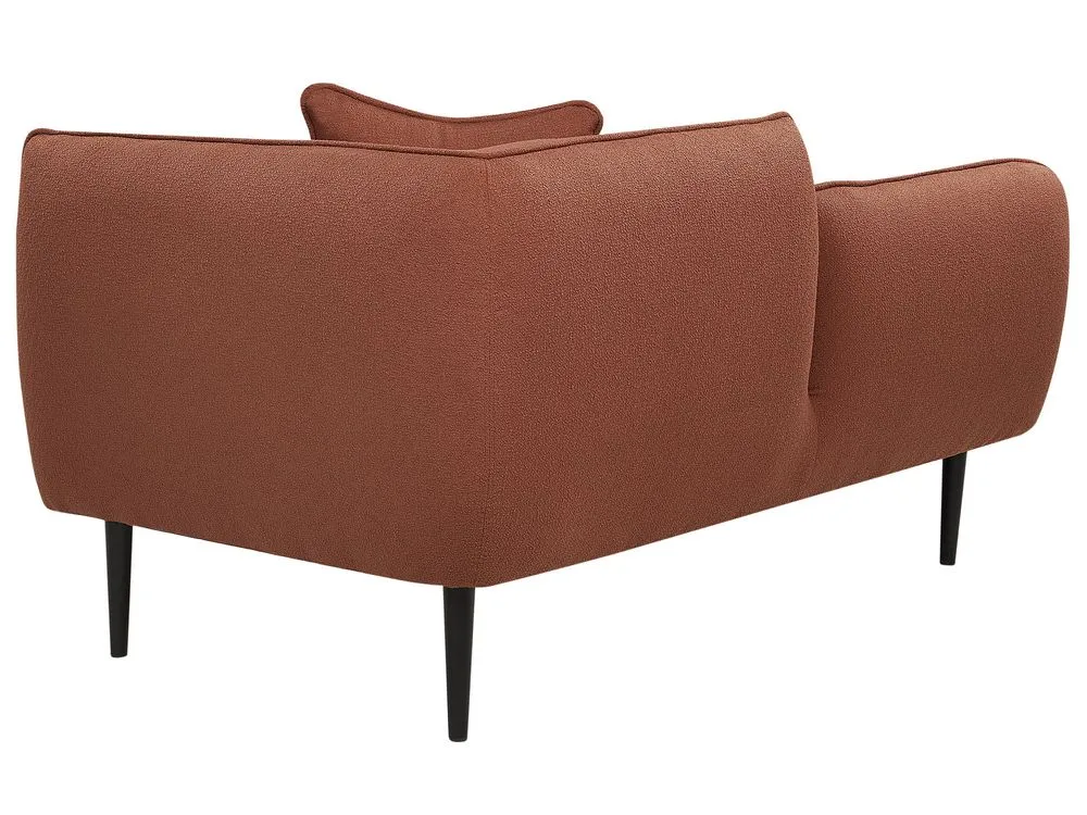 Chaise longue bouclé rosso destra CHEVANNES