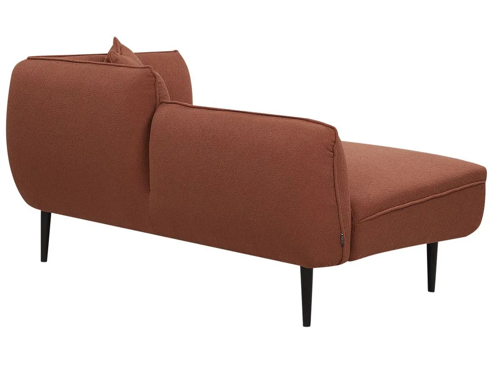 Chaise longue bouclé rosso destra CHEVANNES