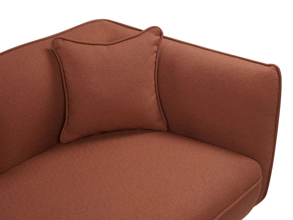 Chaise longue bouclé rosso destra CHEVANNES