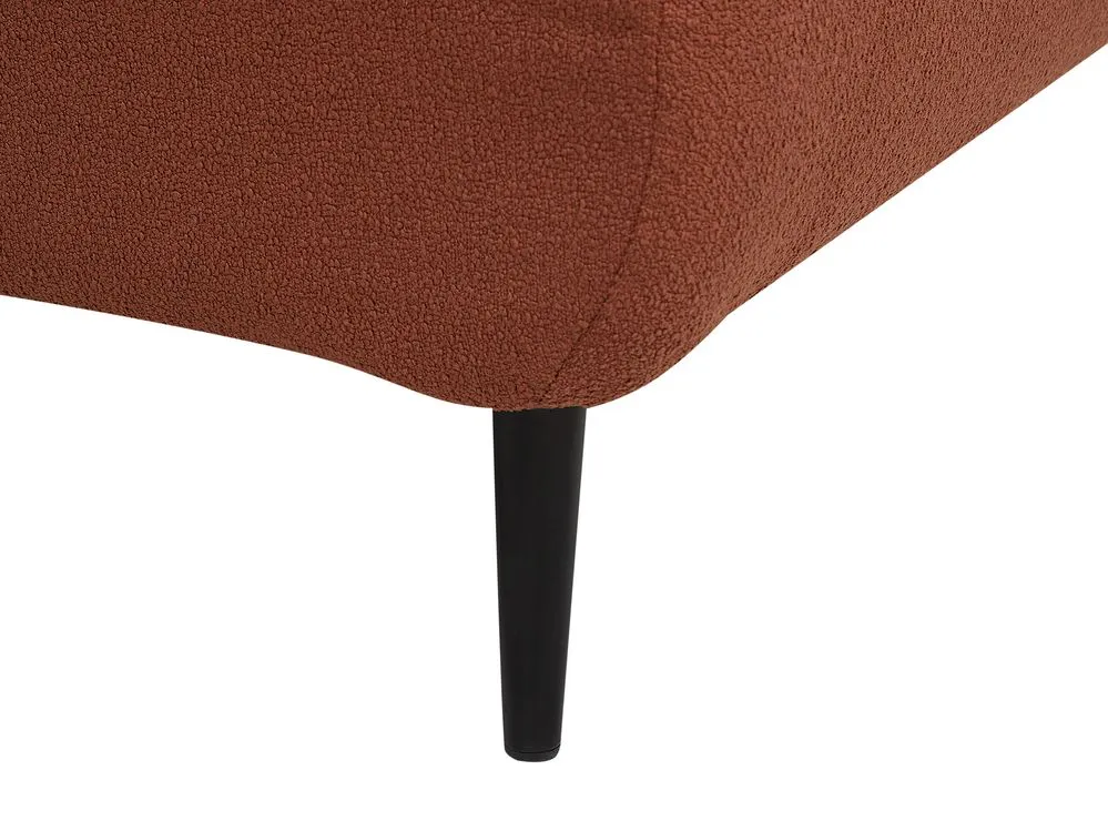 Chaise longue bouclé rosso destra CHEVANNES