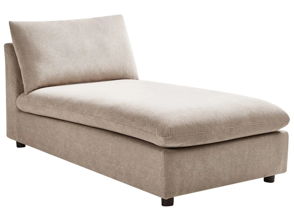 Chaise longue tessuto tortora VIZILLE