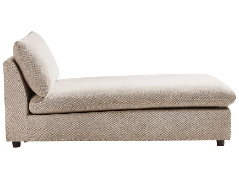 Chaise longue tessuto tortora VIZILLE