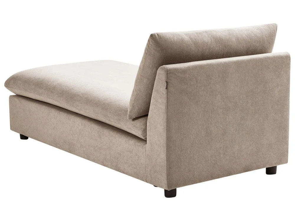 Chaise longue tessuto tortora VIZILLE