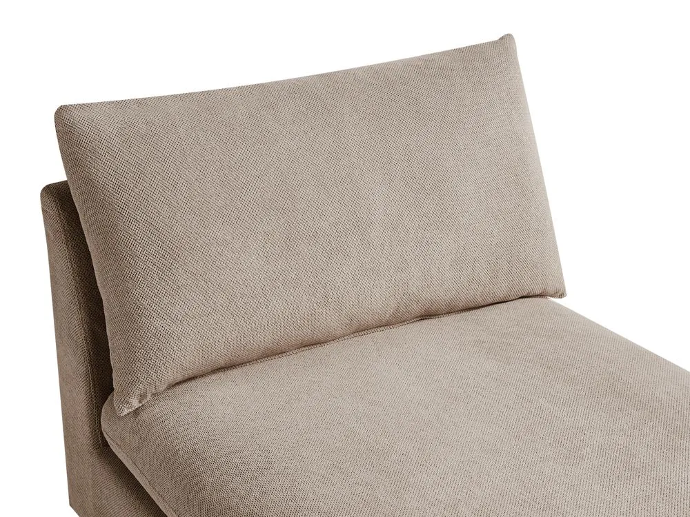 Chaise longue tessuto tortora VIZILLE