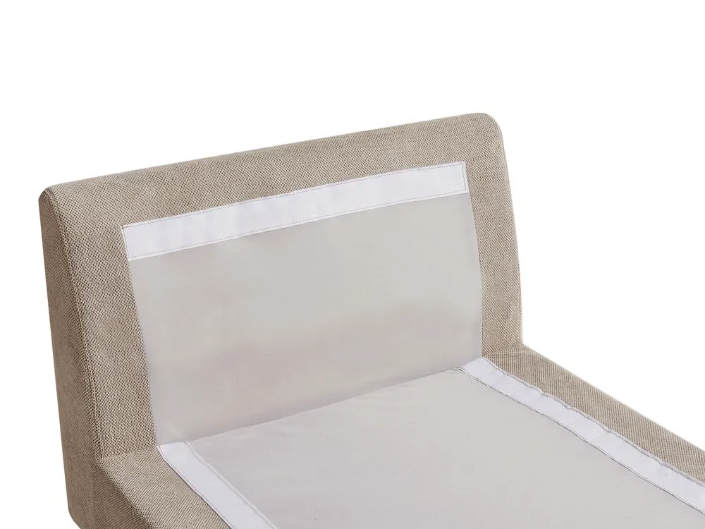 Chaise longue tessuto tortora VIZILLE