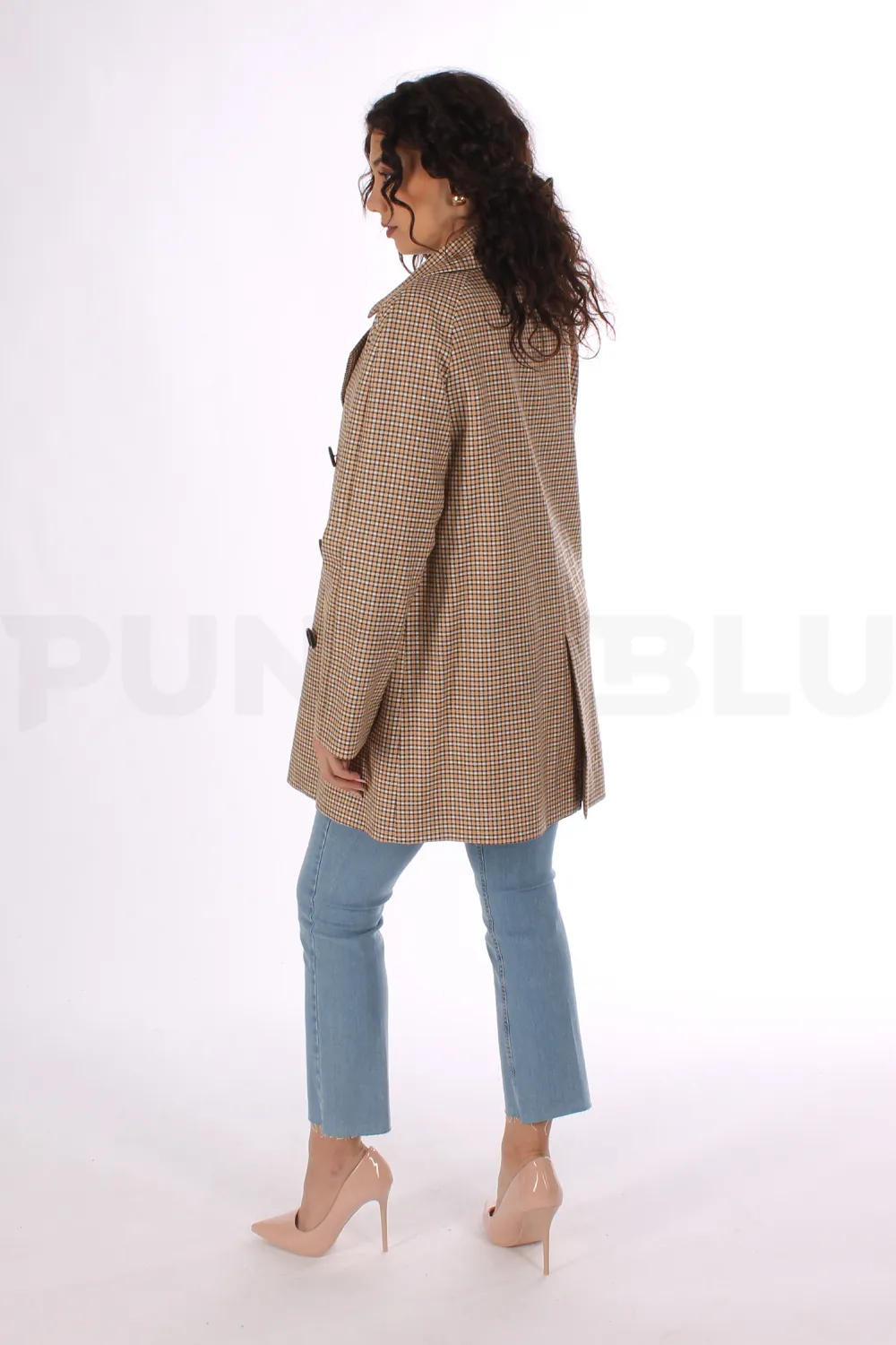 CINZIA ROCCA | CAPPOTTO MISTO LANA FANTASIA SCOZZESE DAL TAGLIO OVER - Punto Blu