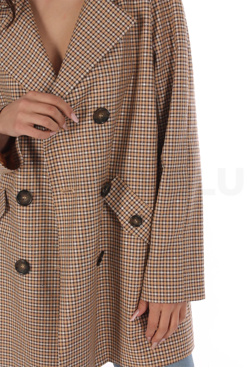 CINZIA ROCCA | CAPPOTTO MISTO LANA FANTASIA SCOZZESE DAL TAGLIO OVER - Punto Blu